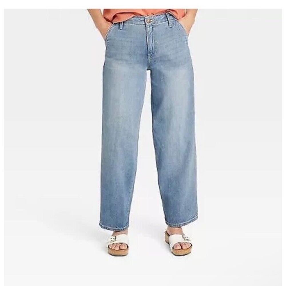 Women's High-Rise Straight Jeans - Universal Thread Medium Wash 0 Target